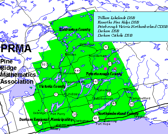 Chapter Map of Area served by local chapter events