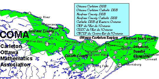 Chapter Map of Area served by local chapter events