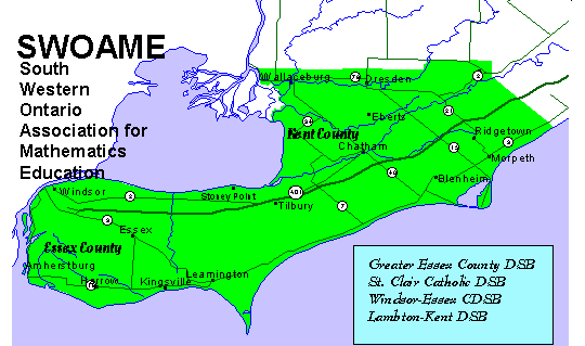 Chapter Map of Area served by local chapter events